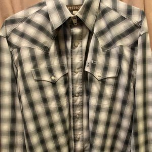 Stetson snap western shirt size L